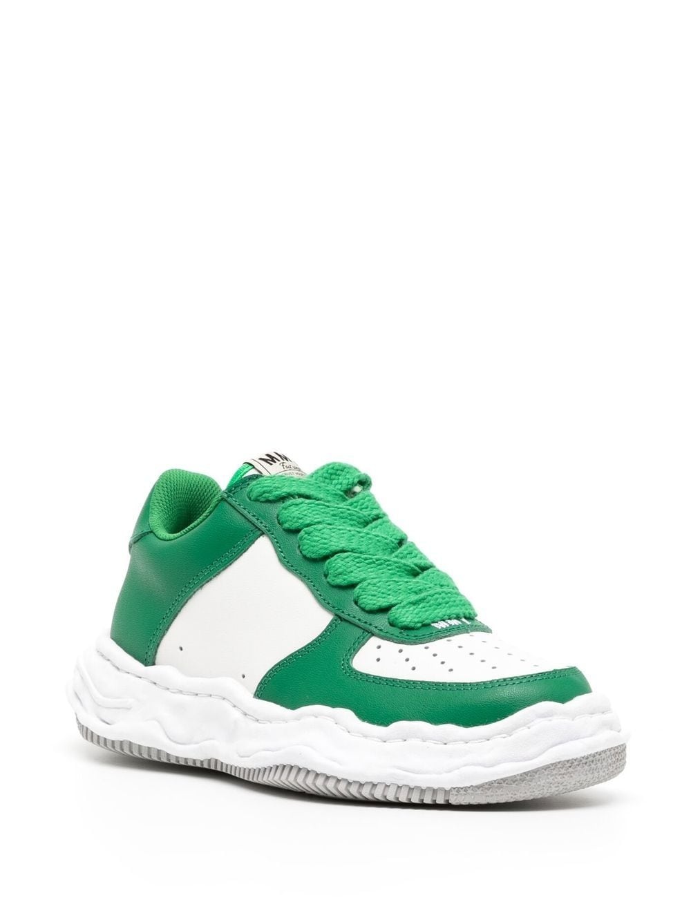 low-top panelled sneakers - 2