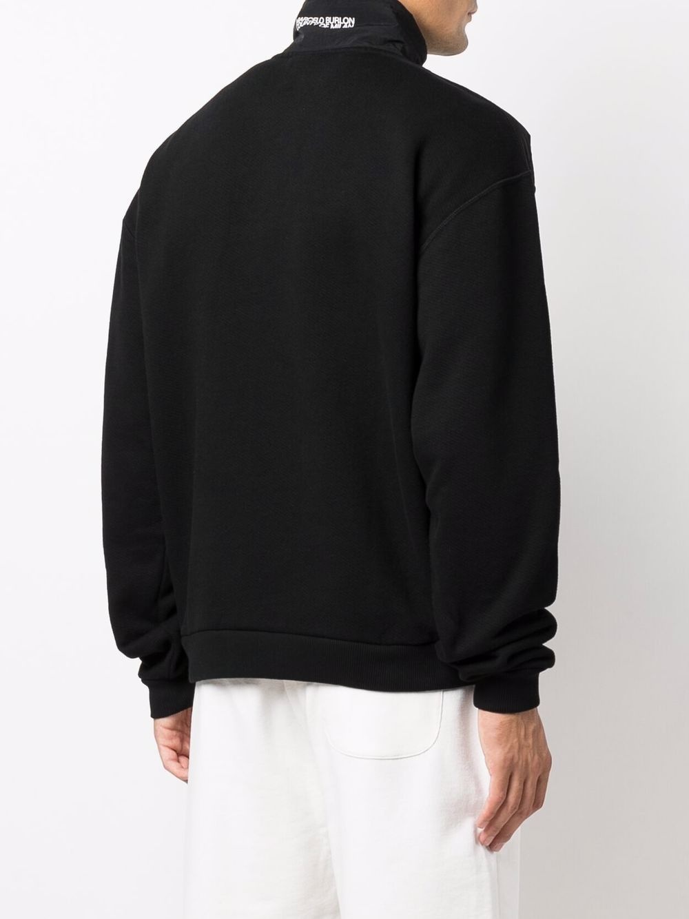 cross-motif panelled sweatshirt - 4