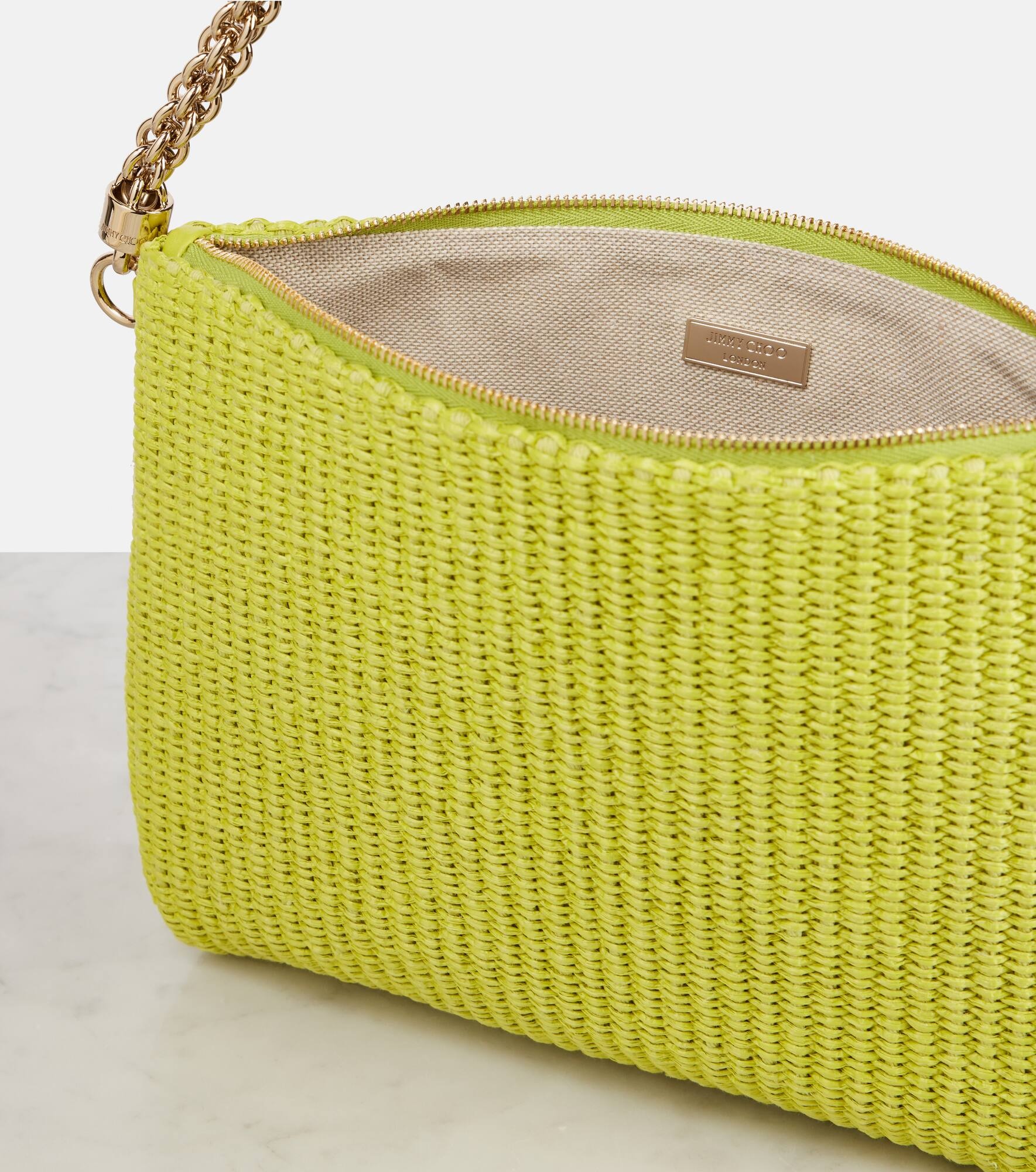 Callie raffia shoulder bag - 3