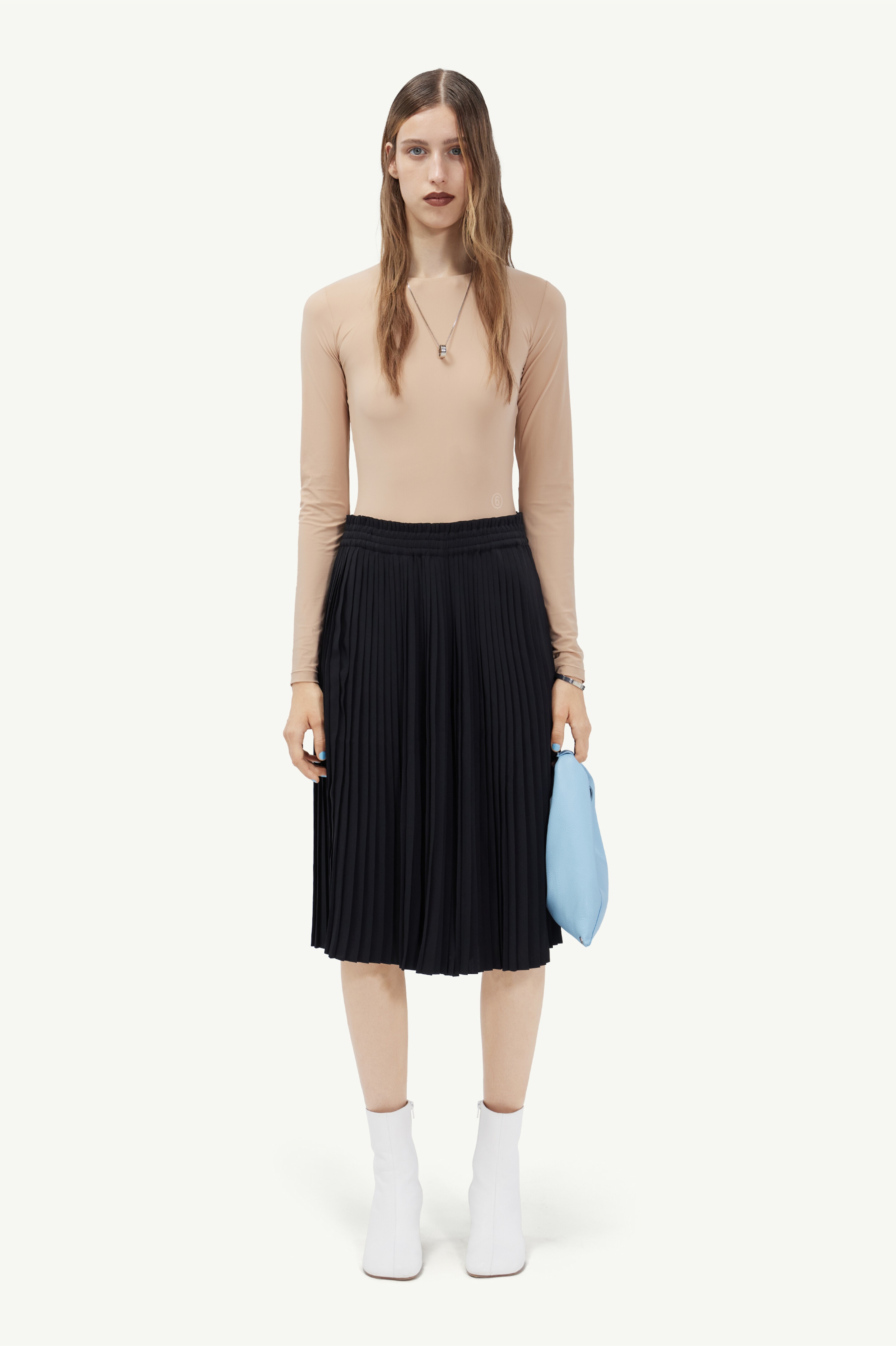 Mid-length pleated skirt - 2