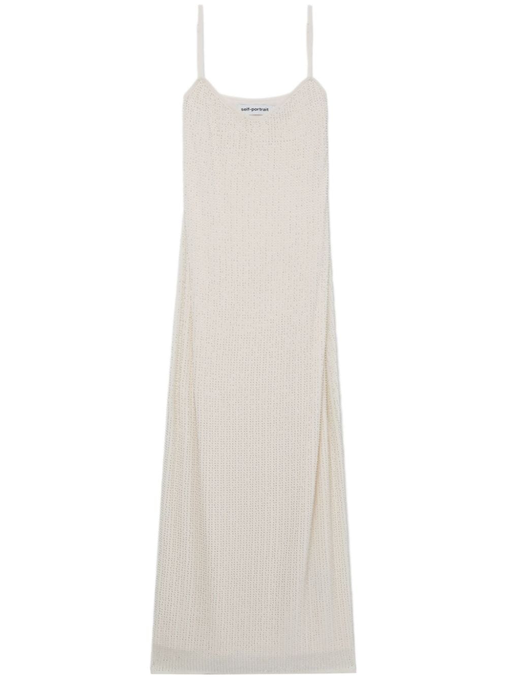 rhinestone-embellished sleeveless maxi dress - 1