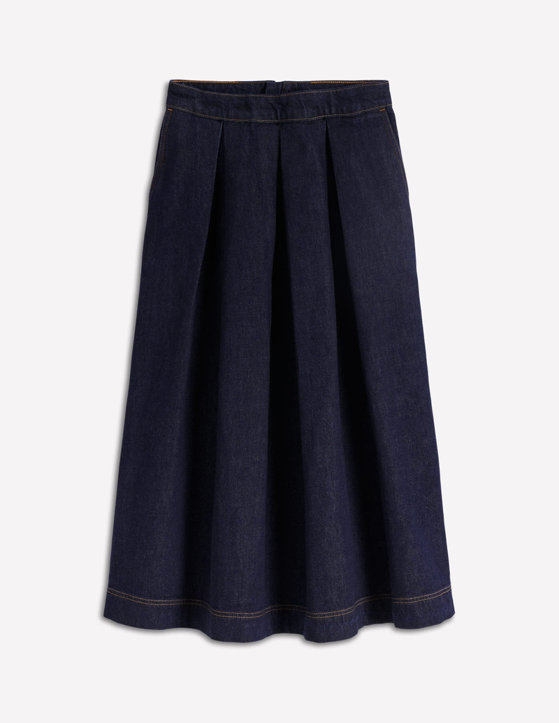 Verity Denim Midi Skirt-Indigo 1