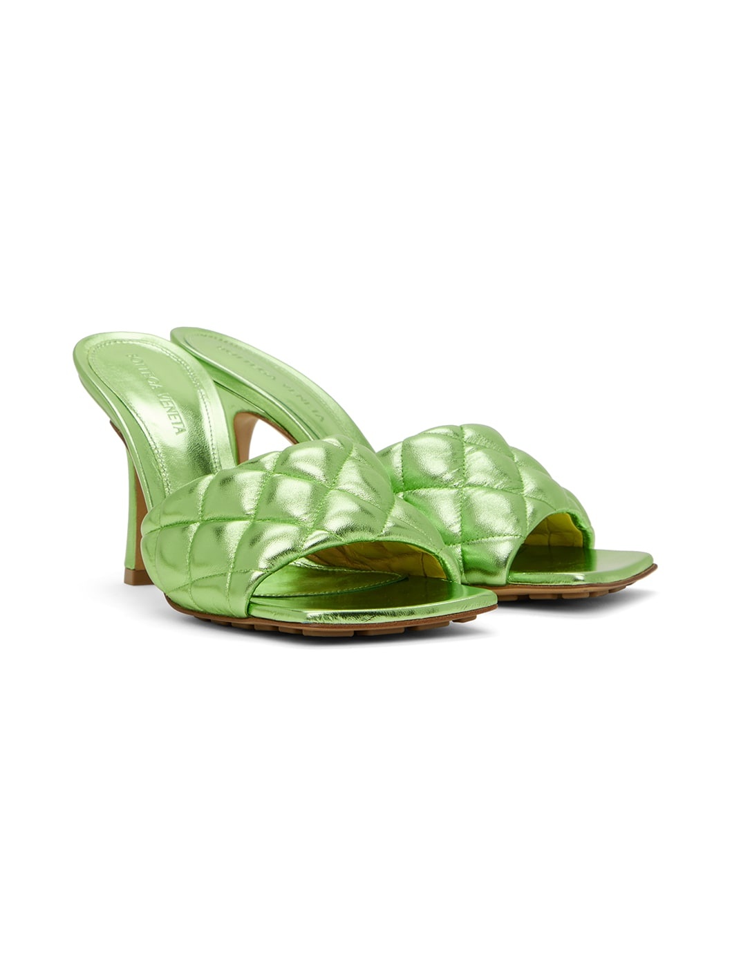 Green Padded Heeled Sandals - 4