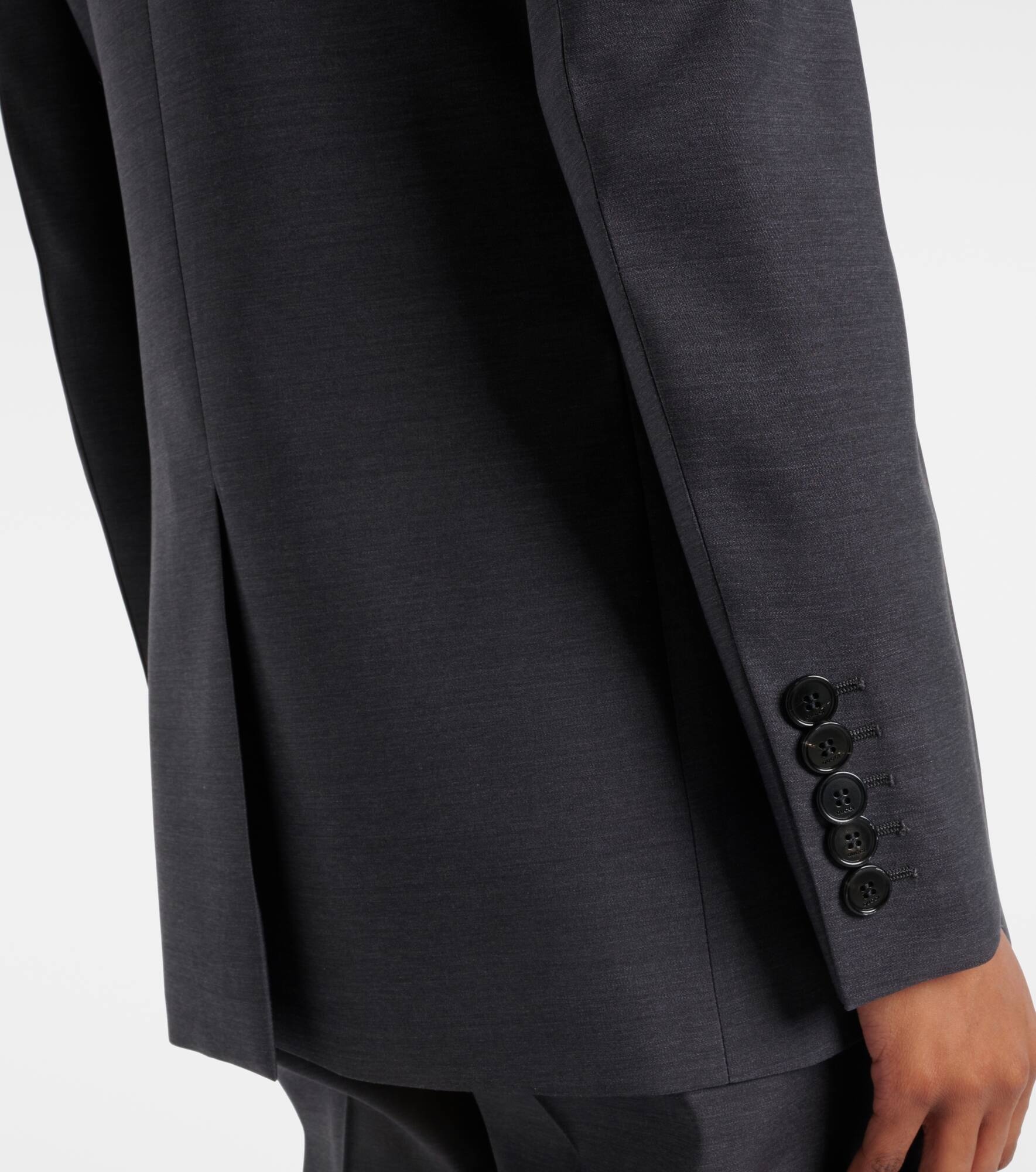 Double-breasted wool blazer - 5