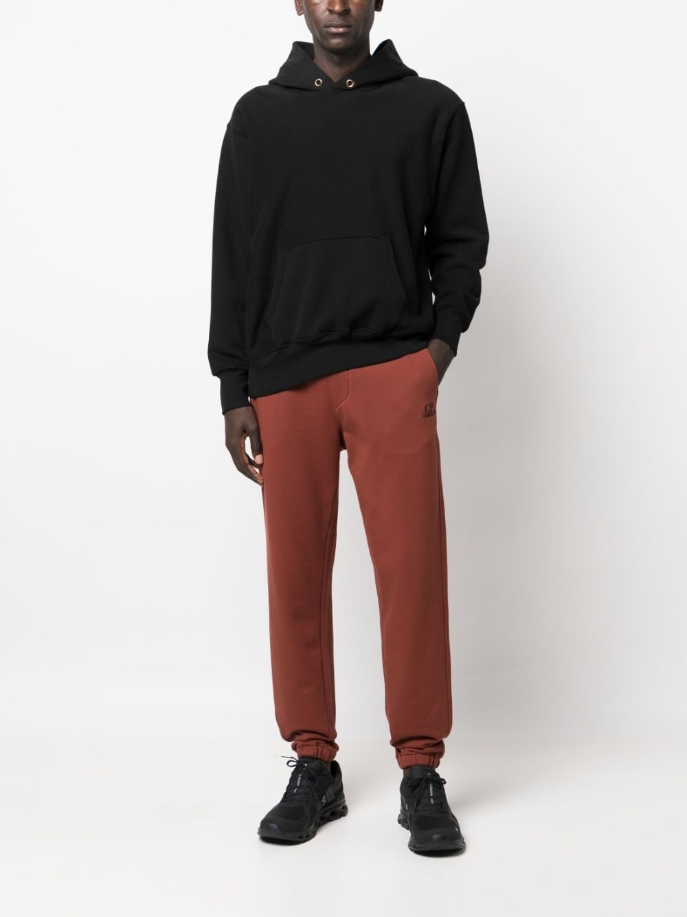 logo-embroidered cotton track pants - 2