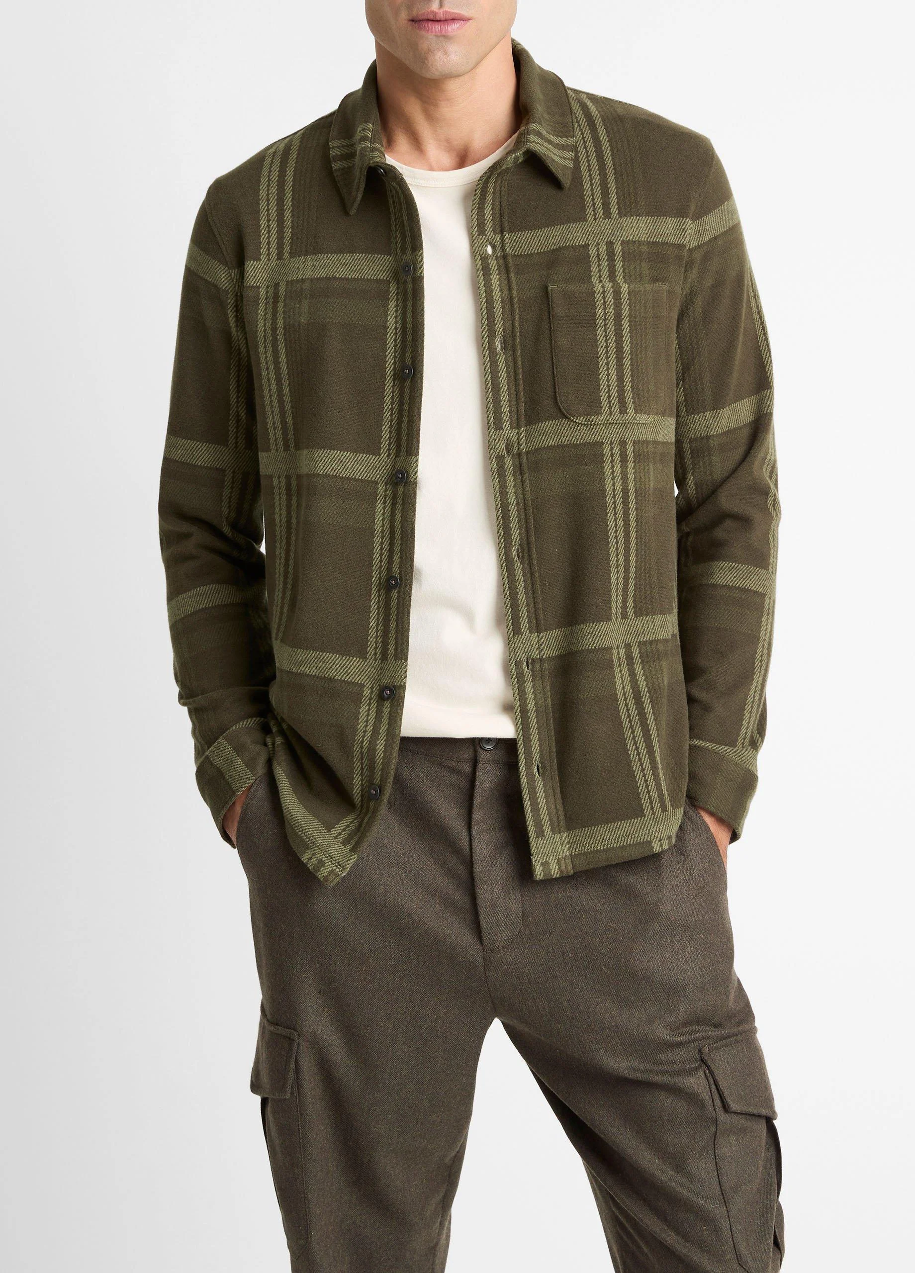 Plaid Cotton-Blend Shirt Jacket - 1