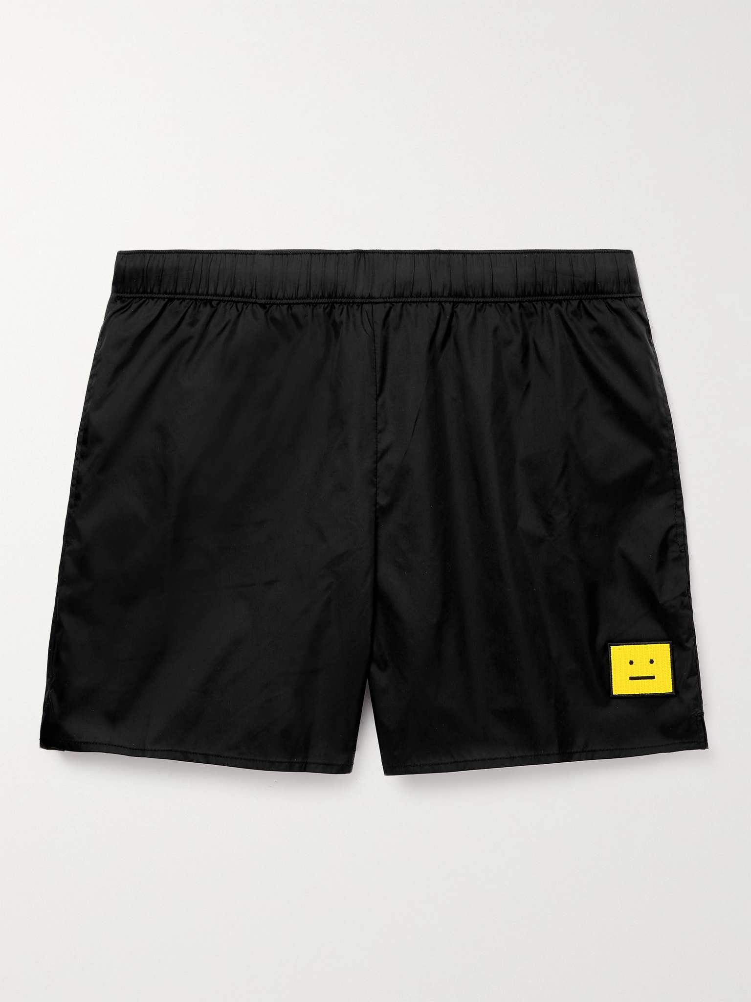 Slim-Fit Mid-Length Logo-Appliquéd Swim Shorts - 1