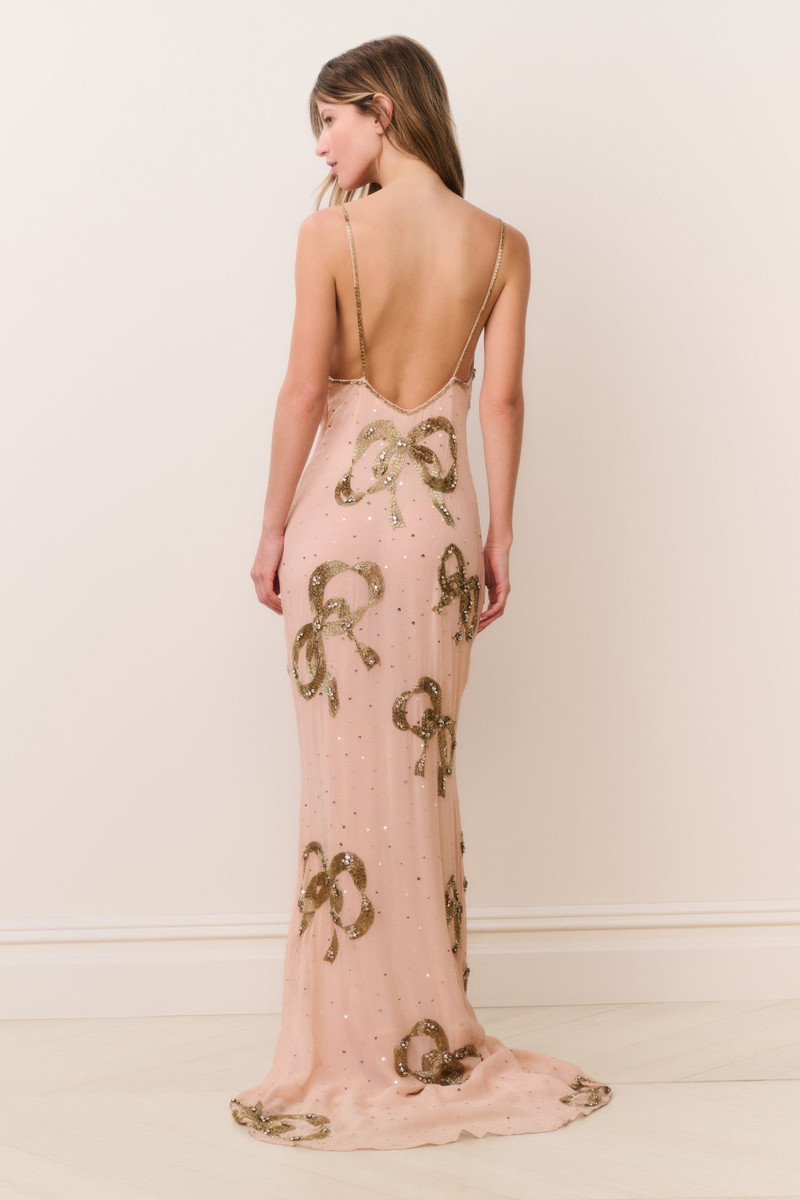 Berisa Beaded Bow Maxi Dress 5