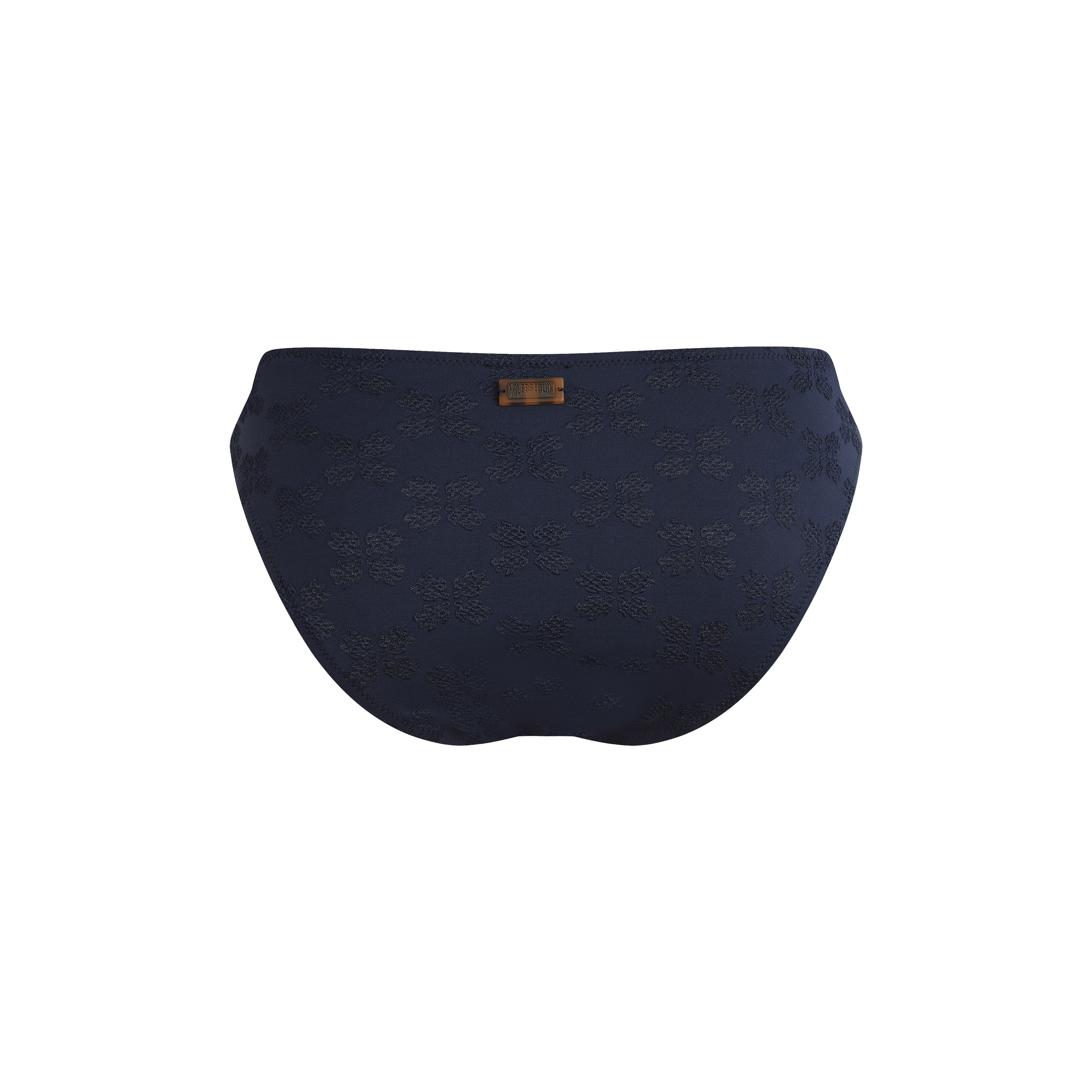 Women Midi Brief Bikini Bottom Turtle Monogram - 2