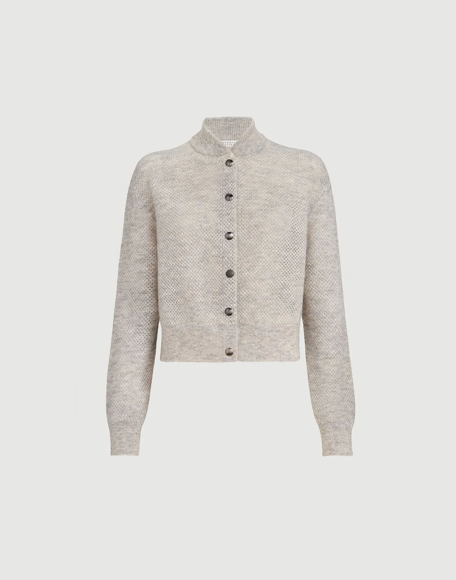 Sparkling mohair double-knit net cardigan - 1