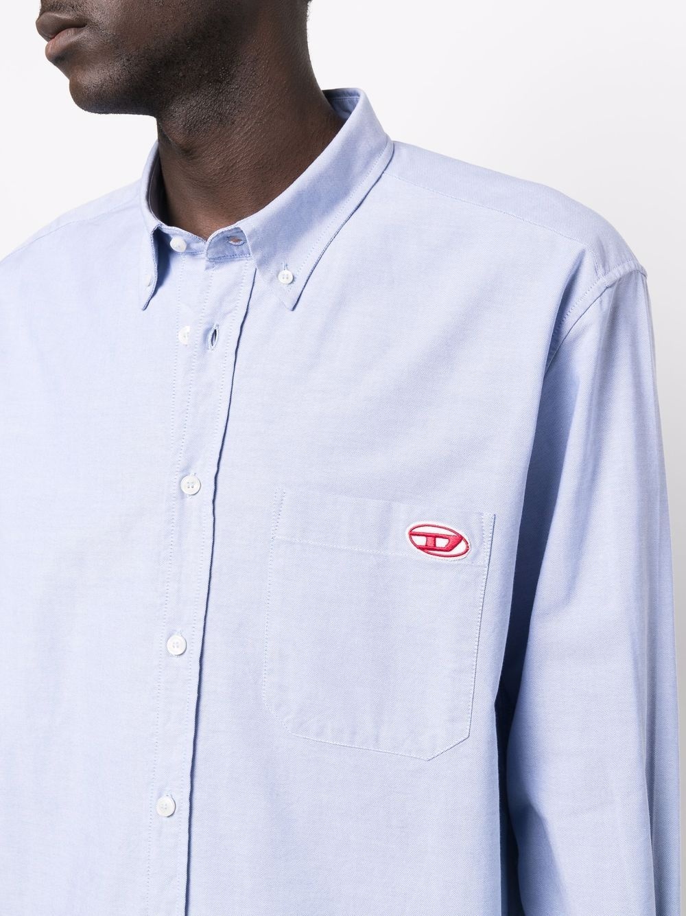 logo-patch button-down shirt - 5