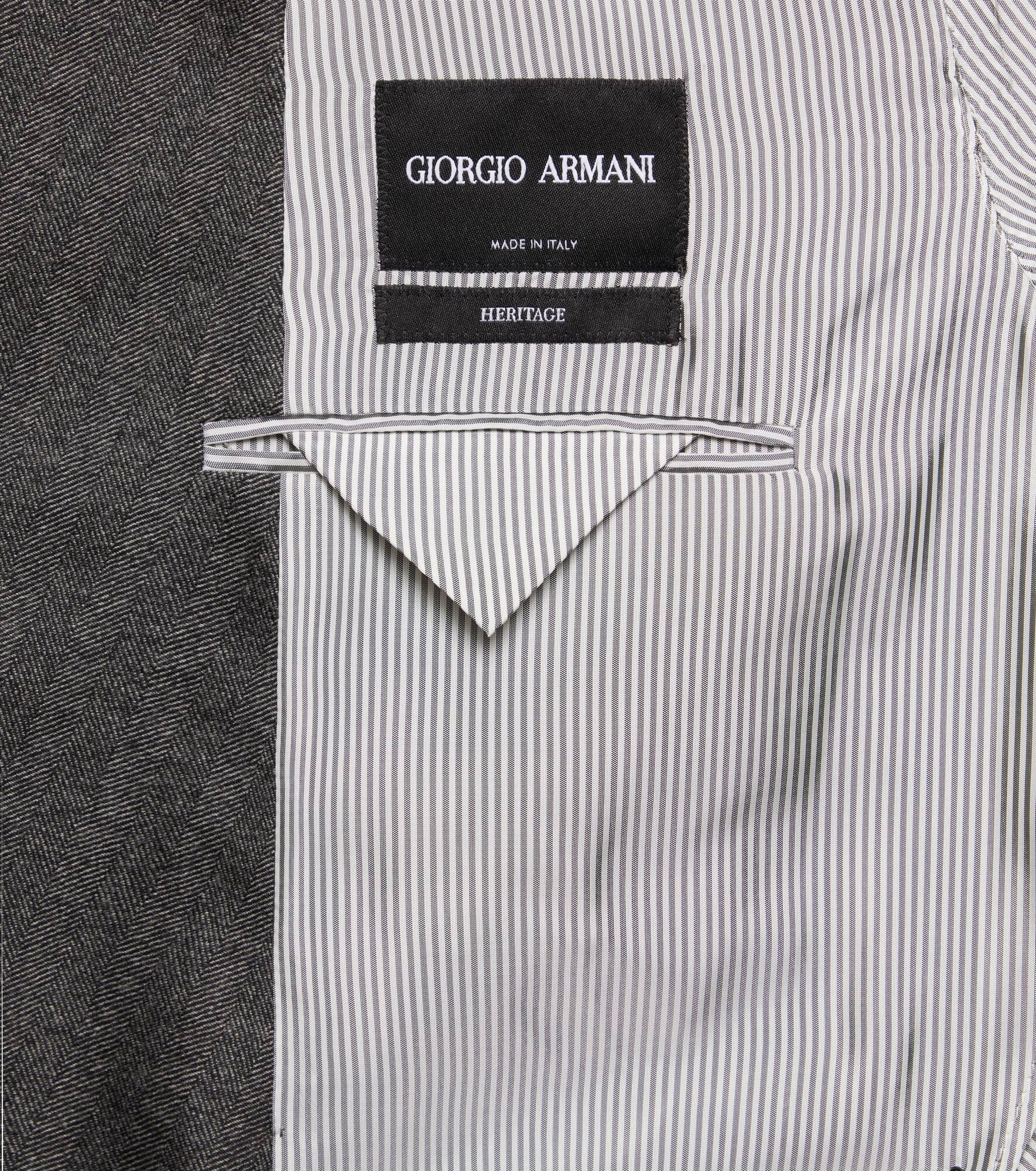 Chevron wool and cashmere-blend suit - 8