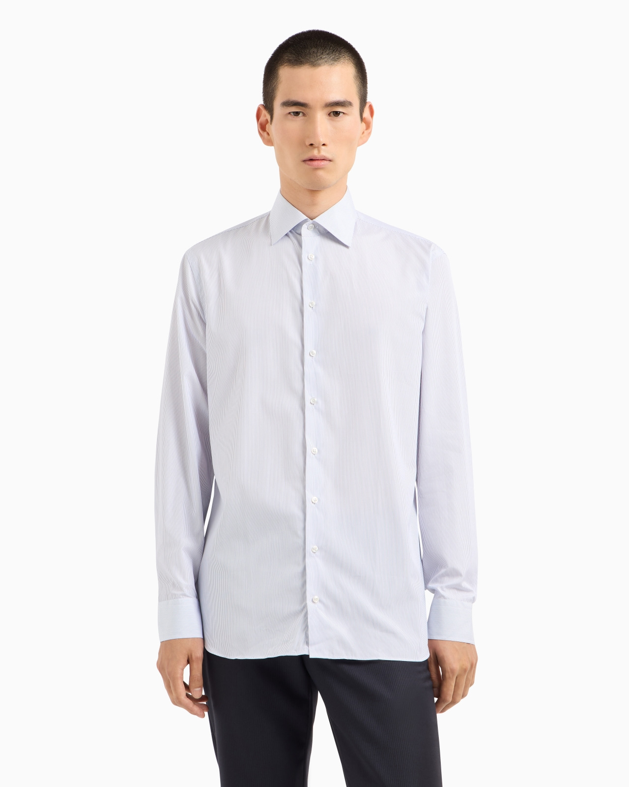 Regular-fit shirt in luxury cotton with a micro-pattern - 4