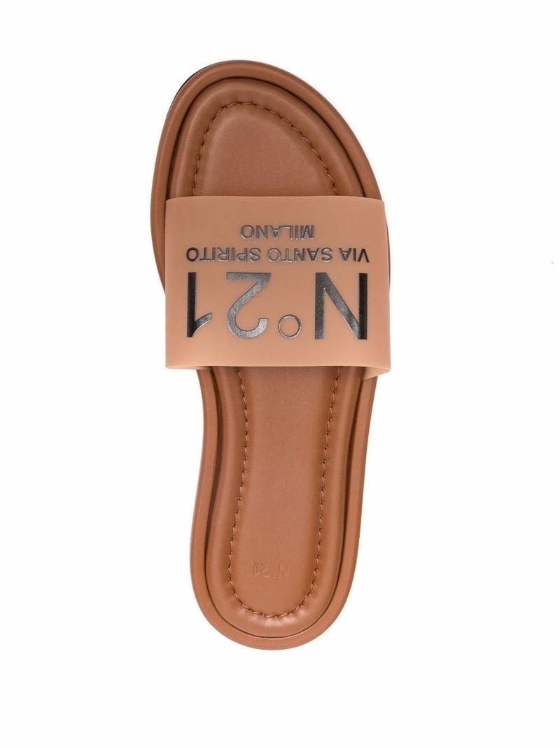 logo-print flat sandals 4