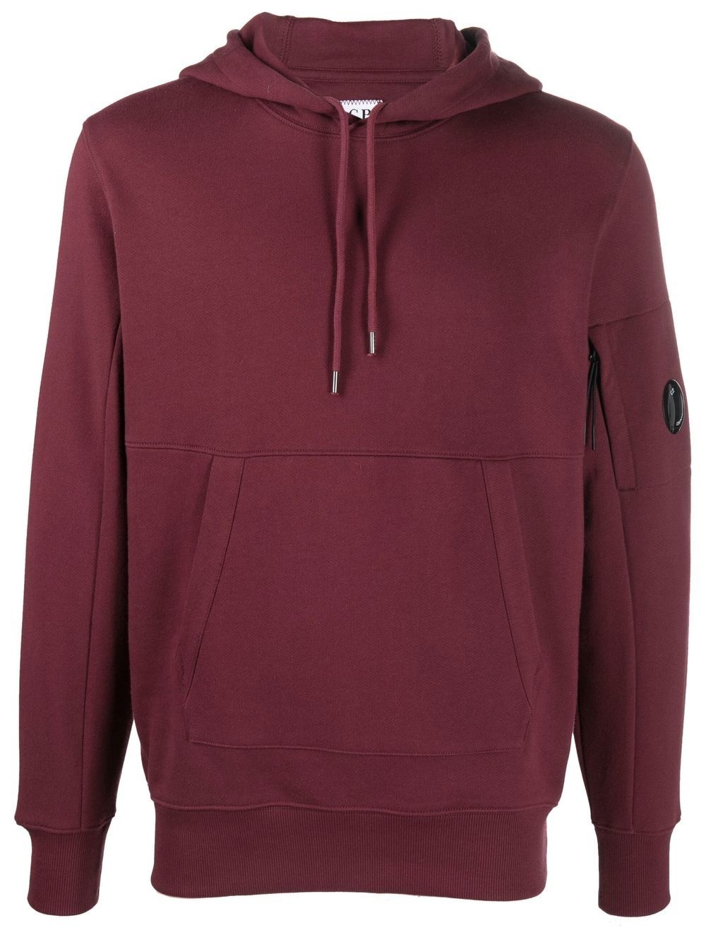 Lens-detail drawstring hoodie - 1