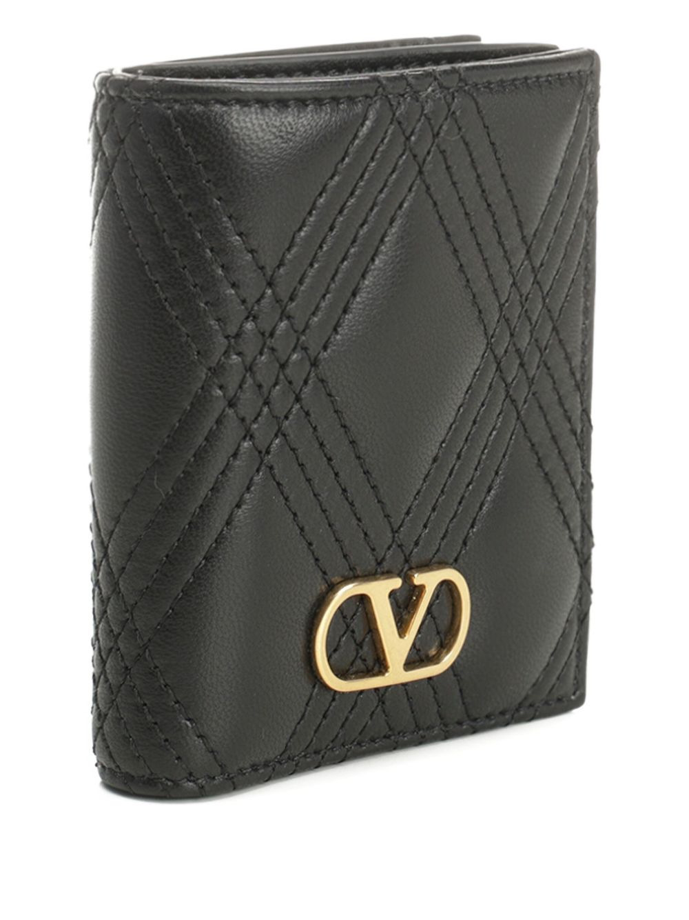 quilted VLogo wallet - 3