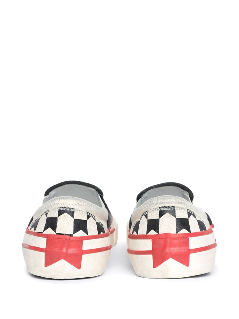 checked slip-on sneakers - 3