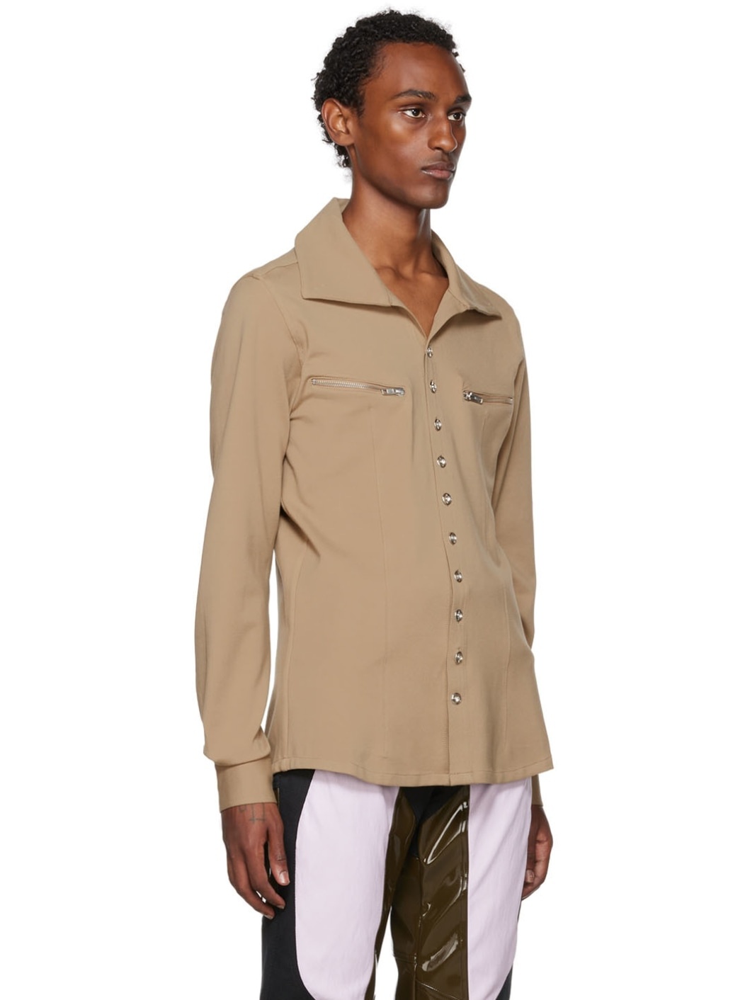 Tan Zip Pocket Shirt - 2