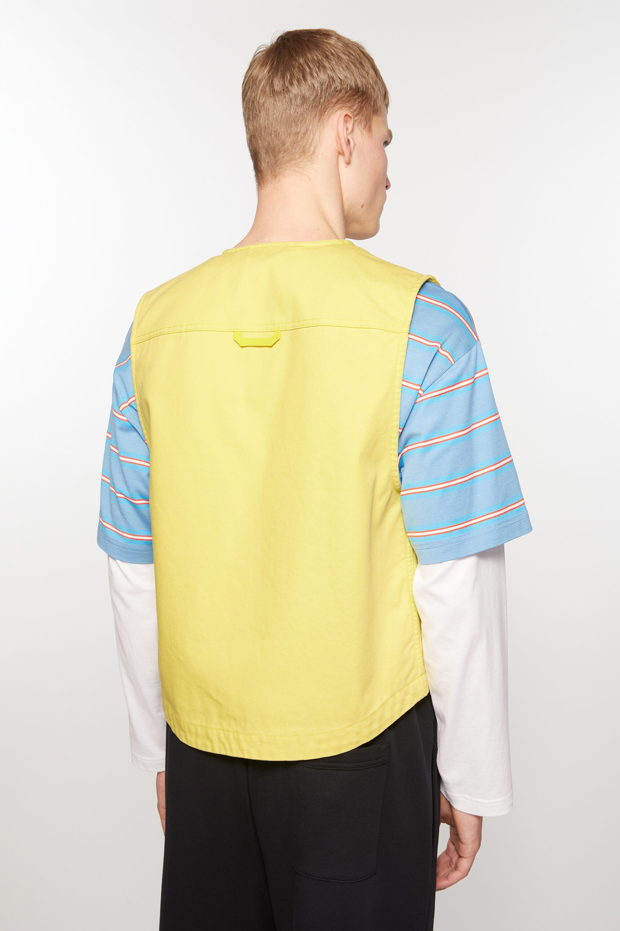 Canvas vest jacket - Dusty yellow - 4