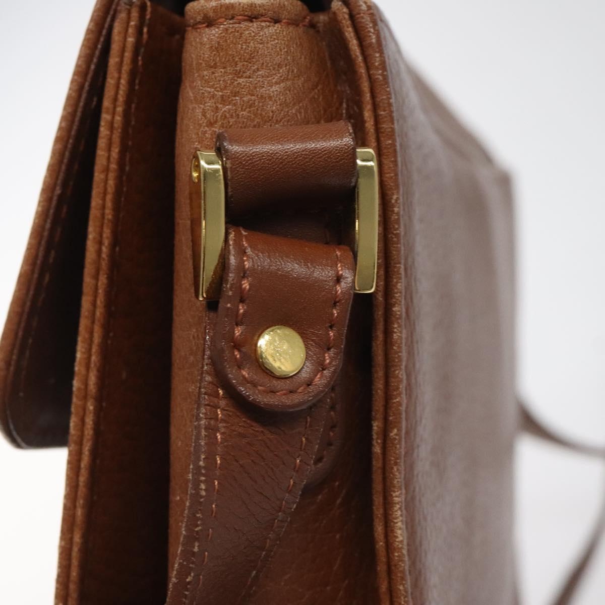 Burberry Shoulder Bag Leather Brown Gold - 10