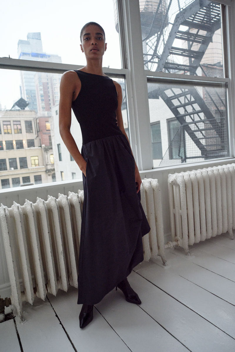 Bateau Cut Out Dress - Black - 9