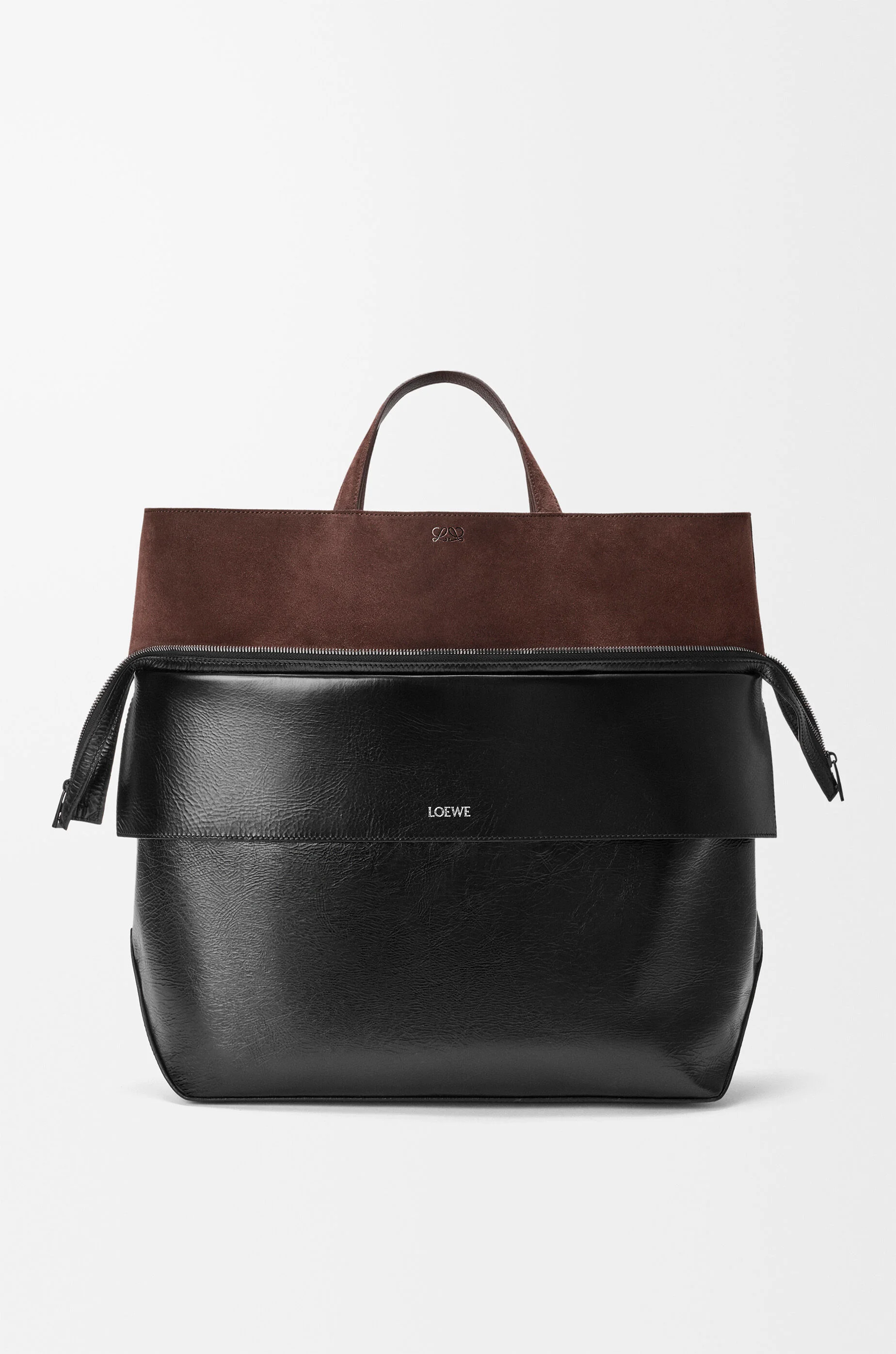 Large Switch tote in paper calf and suede - 1