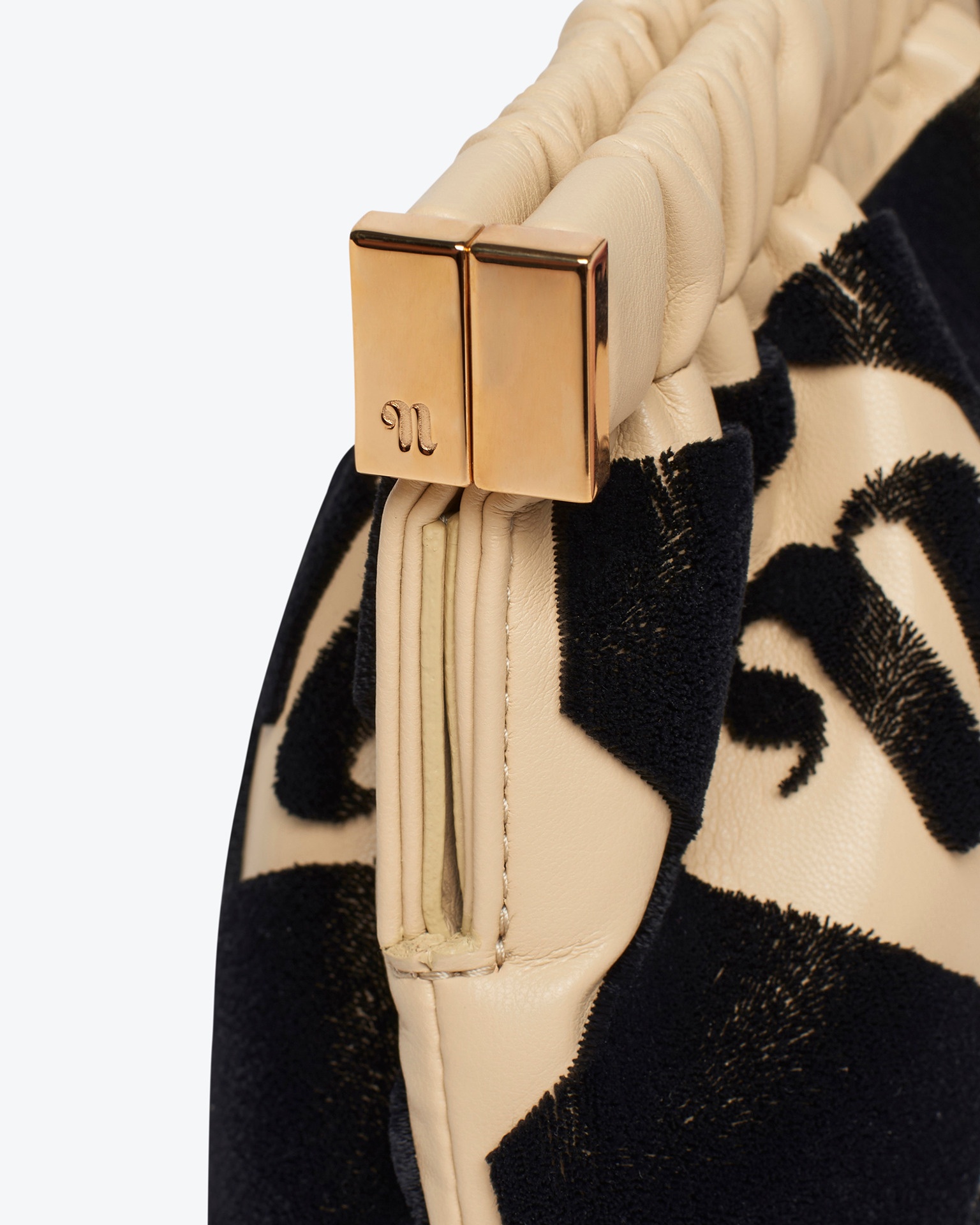 THE BAR CLUTCH MINI - Tufted alt-nappa clutch - Diamond check - 4
