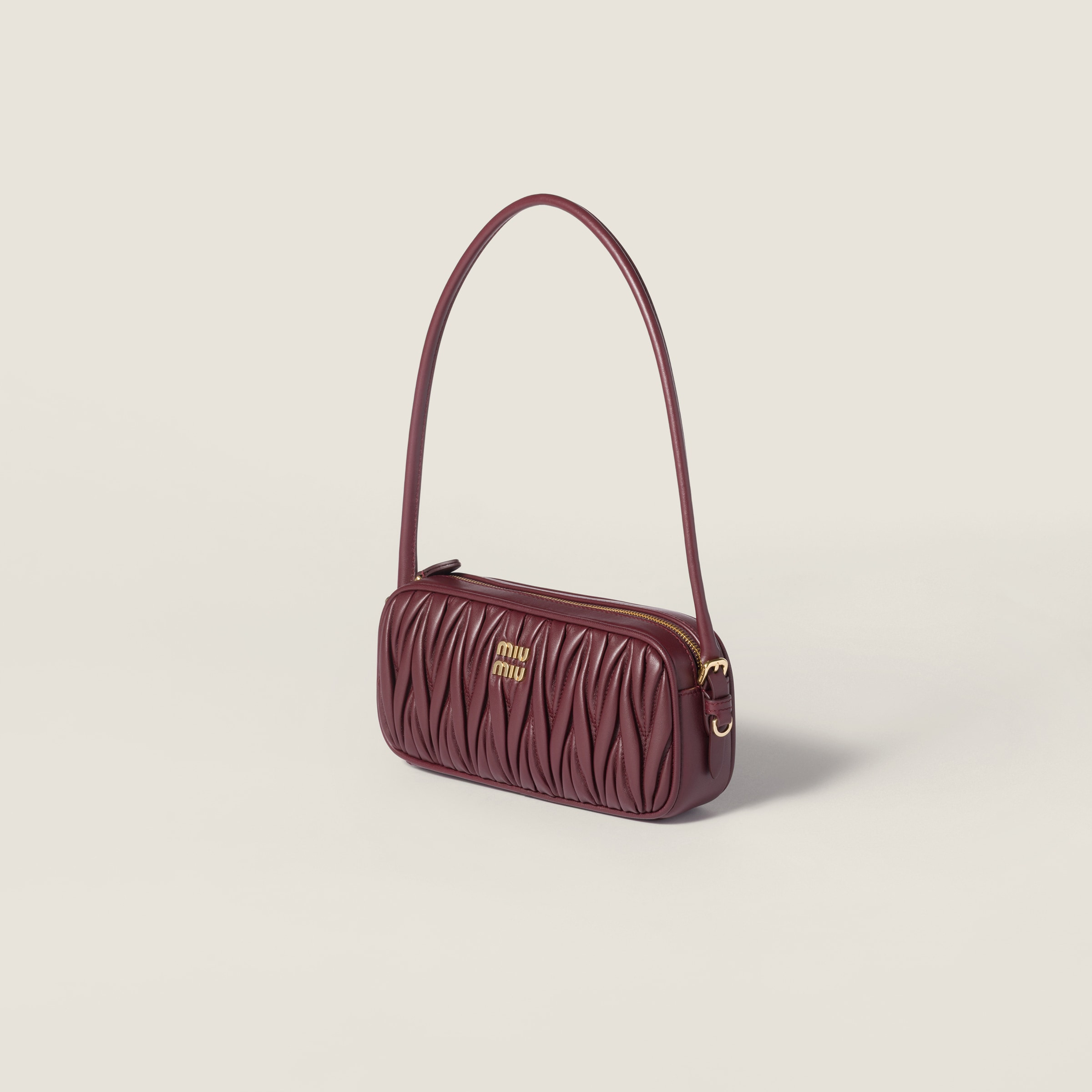 Matelassé nappa leather pouch - 2