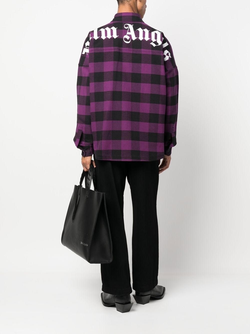 check-print cotton shirt - 2