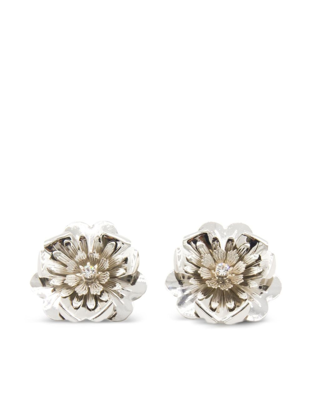 embellished-flower earrings - 2