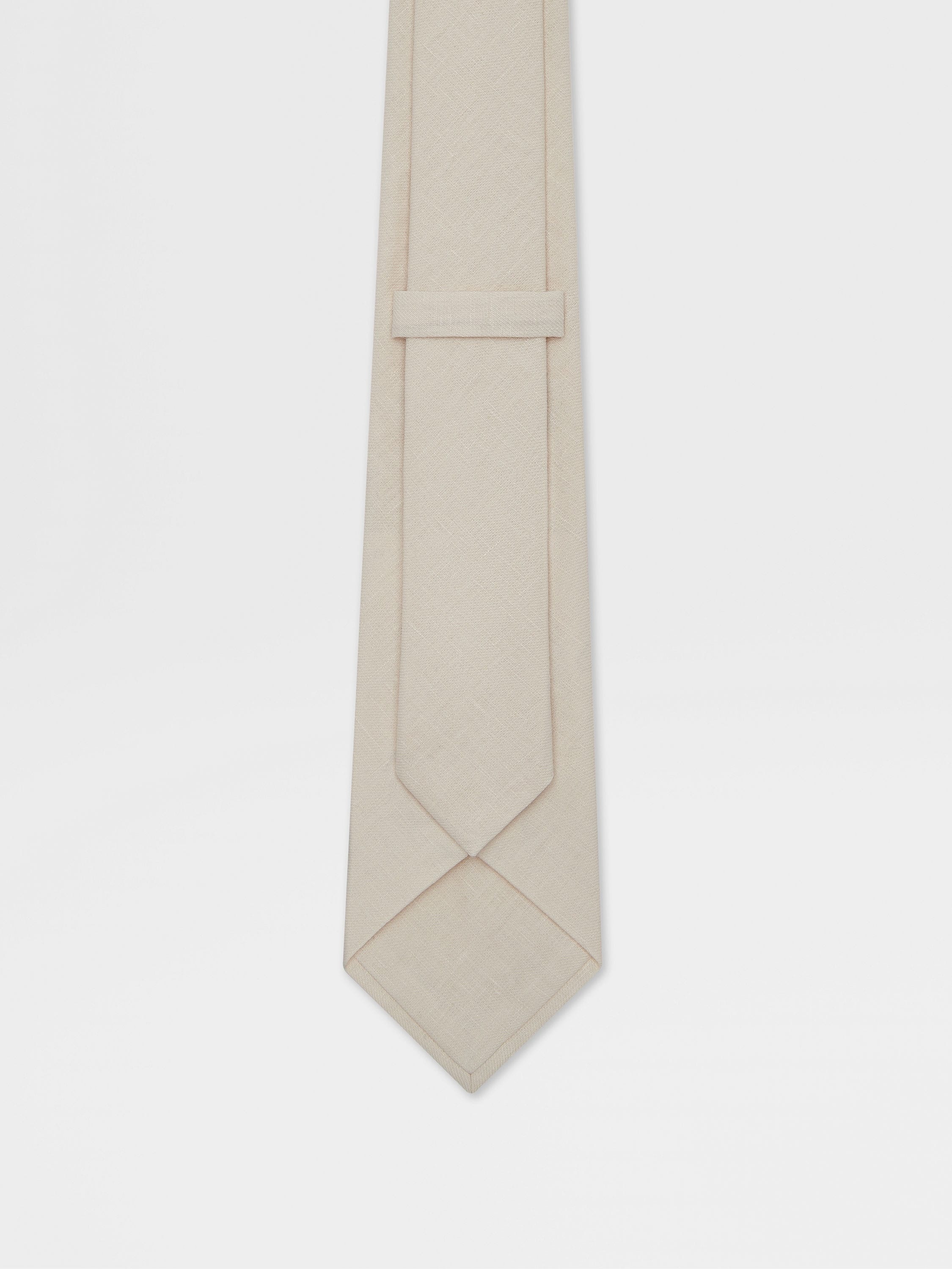 WHITE LINEN TIE - 3