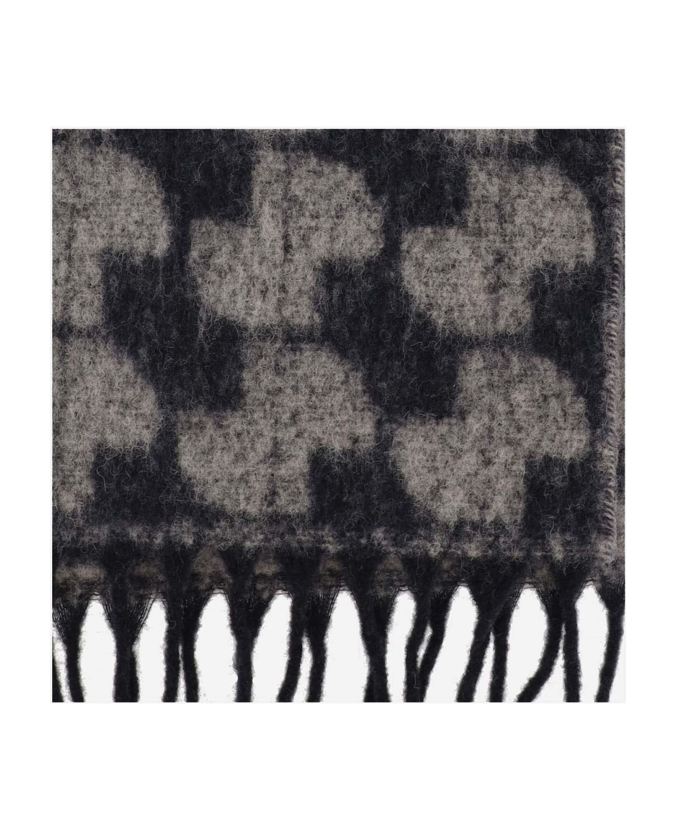 Wool Blend Scarf With Logo - 2
