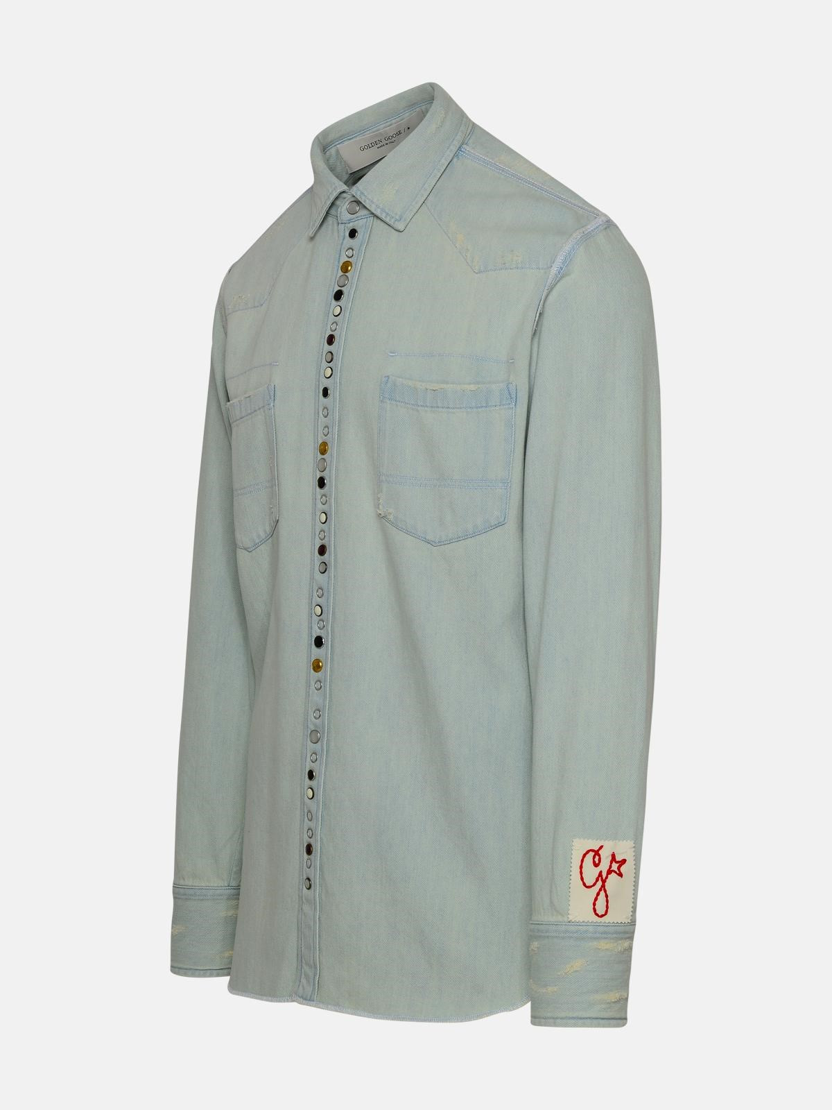 LIGHT BLUE DENIM SHIRT - 2