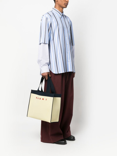 Marni logo-jacquard tote bag outlook