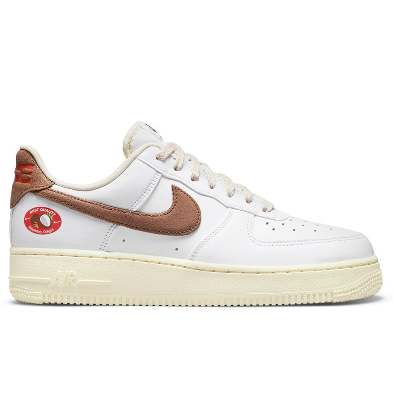 NIKE WOMEN'S AIR FORCE 1 '07 LX - WHITE/ARCHAEO BROWN/COCONUT MILK - 1