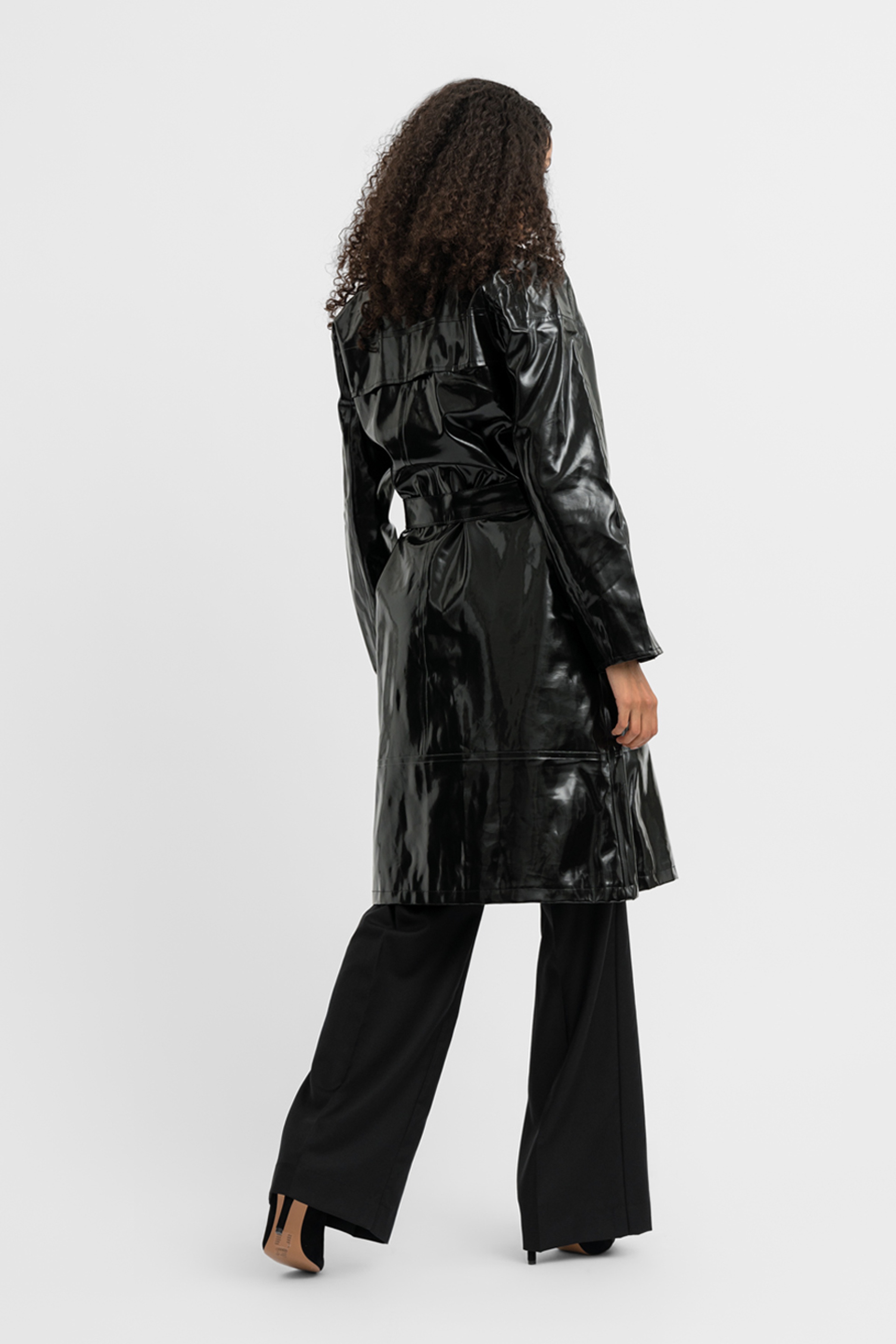 Lund Opal Trench Coat Black - 4