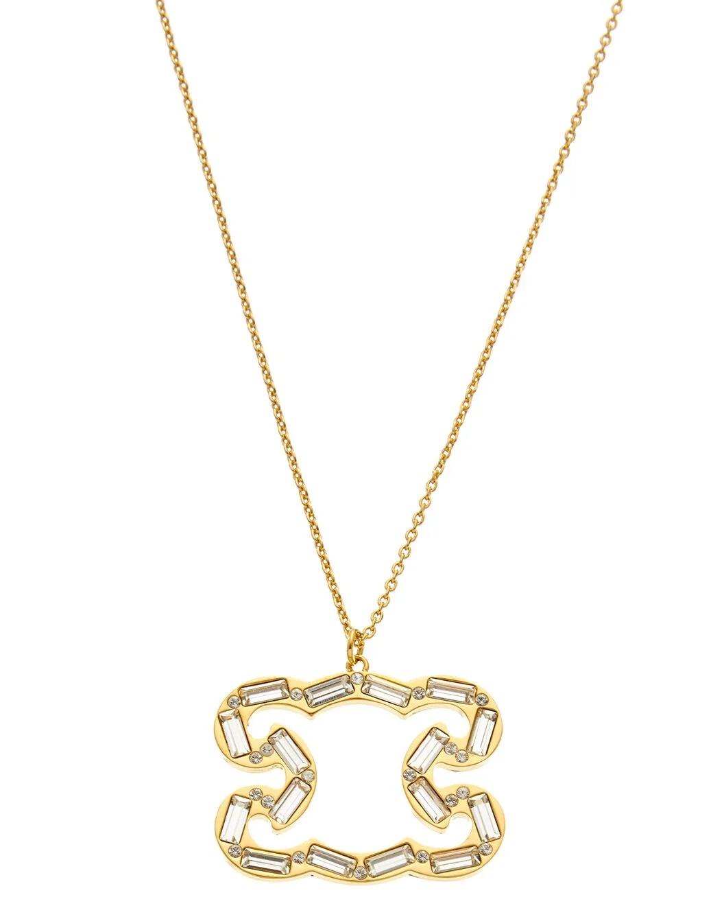 CELINE Triomphe Frame Sparkle Necklace - 1