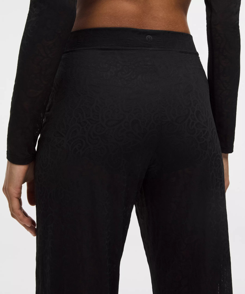 Paisley Lace Jacquard High-Rise Flared Pant 5