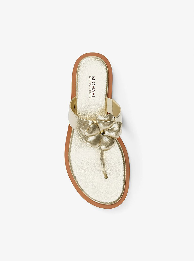Callie Embellished Metallic Thong Sandal 5