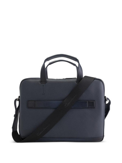 Santoni leather laptop bag outlook