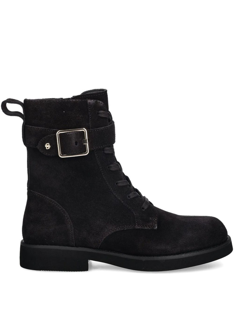 buckle lace-up combat boots 1