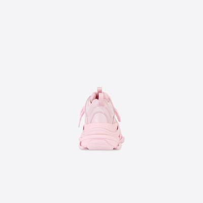 BALENCIAGA Men's Allover Logo Triple S Sneaker in Pink/white outlook