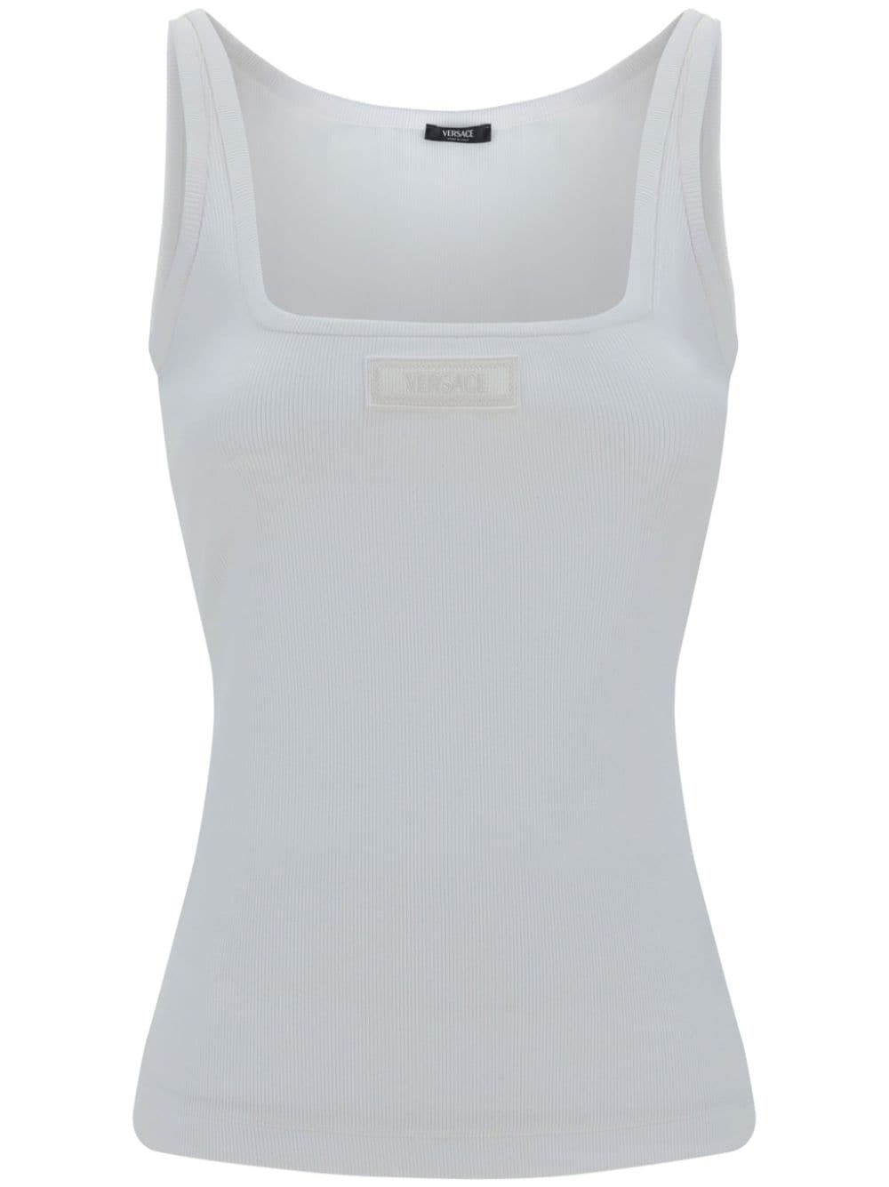 fine-ribbed square-neck tank top - 1