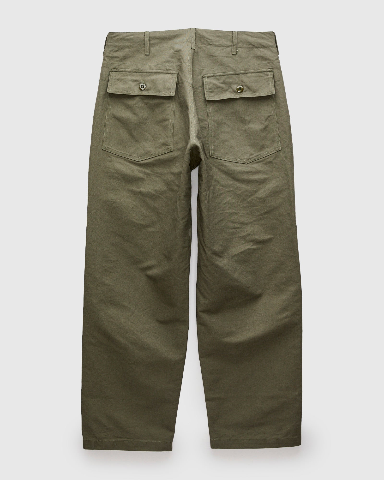 Fatigue Pants in Olive Cotton Double Cloth - 2