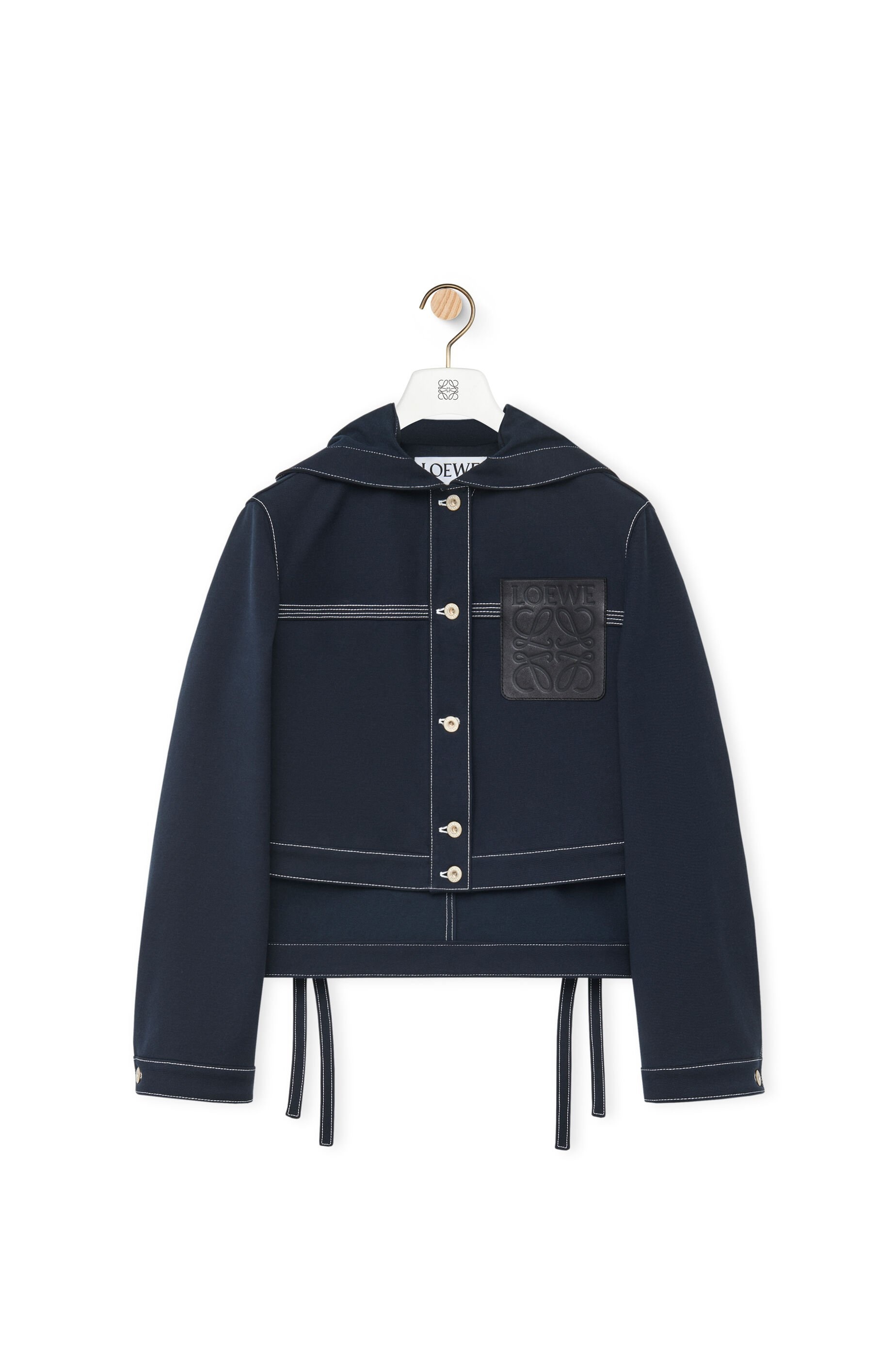 Cropped workwear jacket in technical cotton - 1