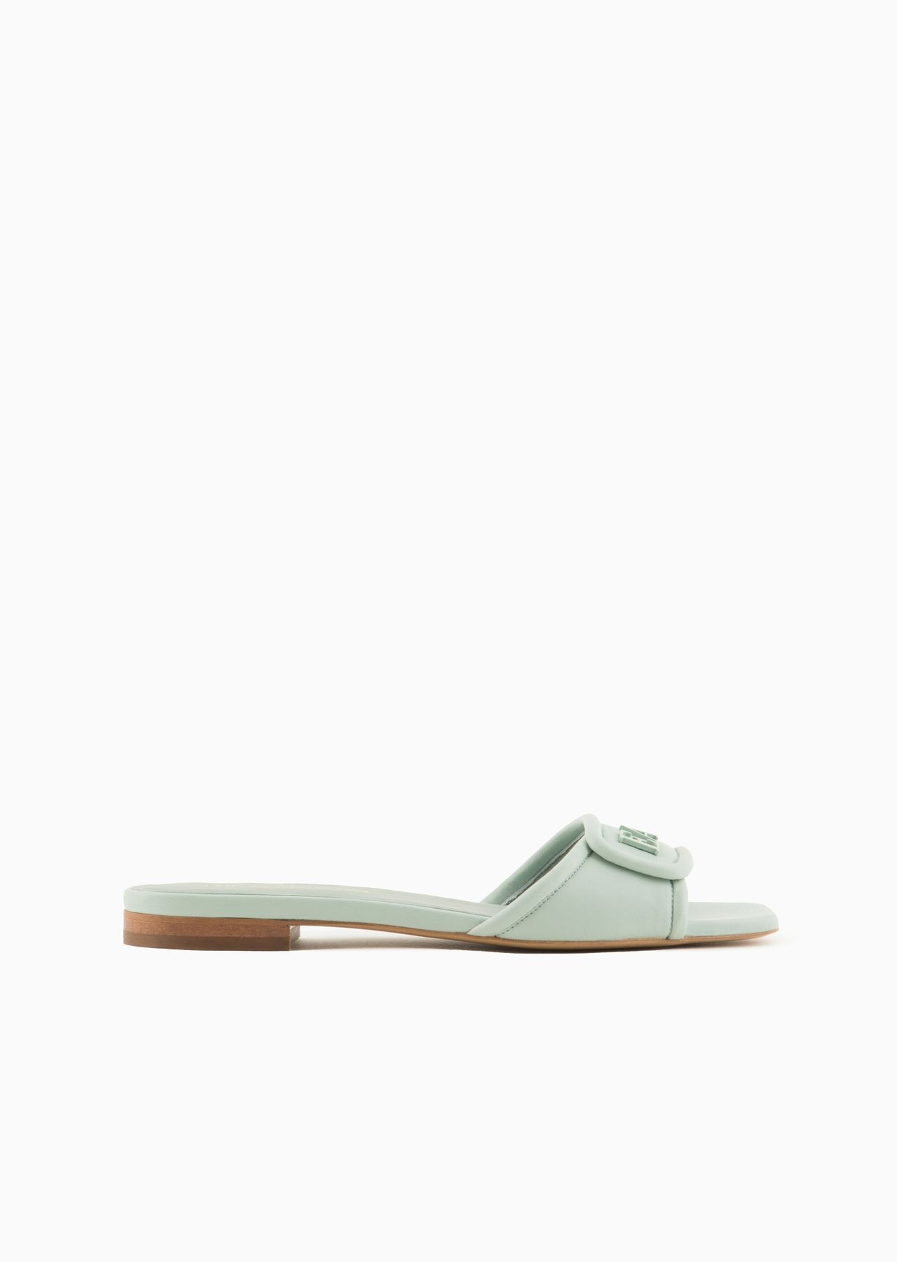 Nappa-leather sandals with EA logo - 1
