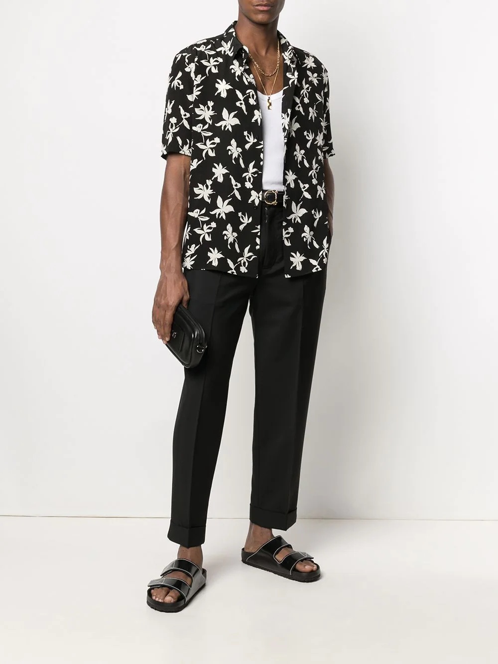 floral-print silk shirt - 2