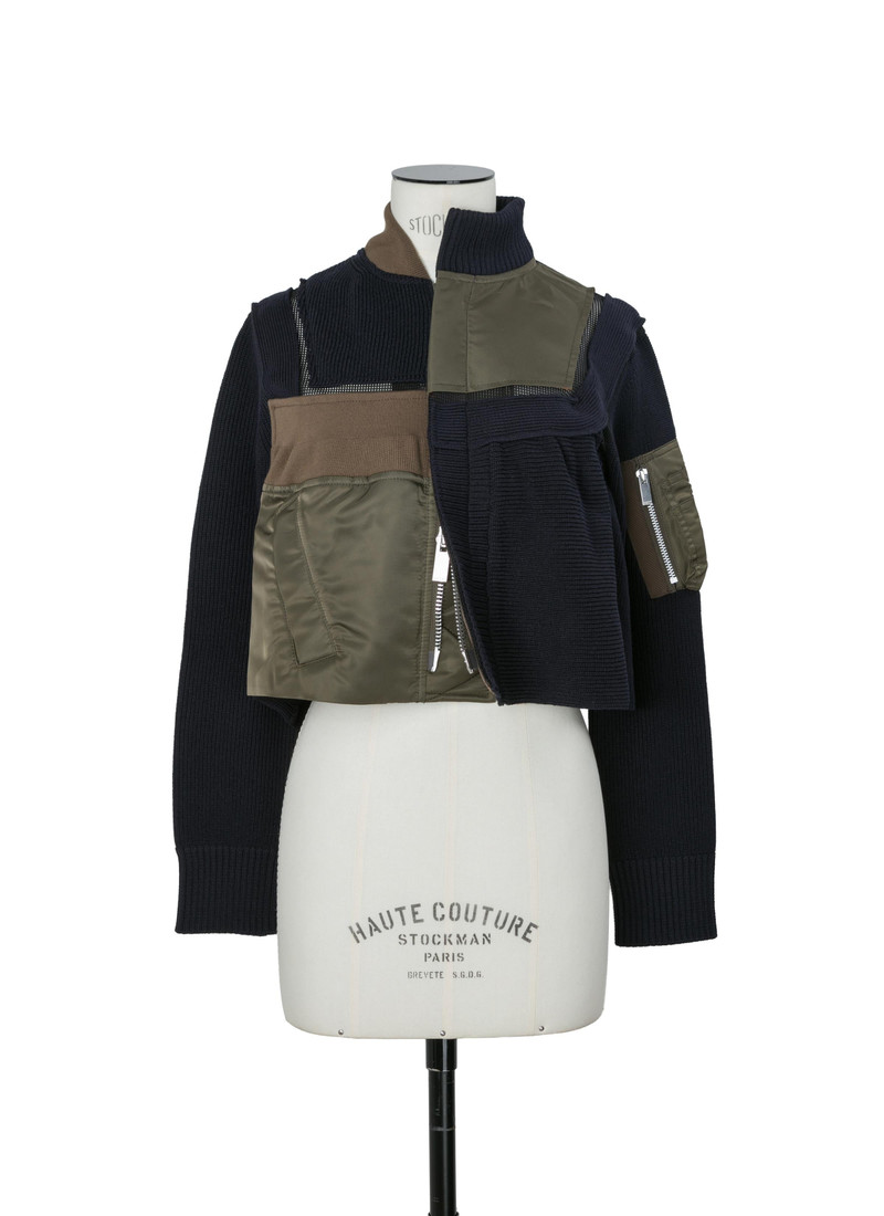 Nylon Twill x Knit Blouson 1