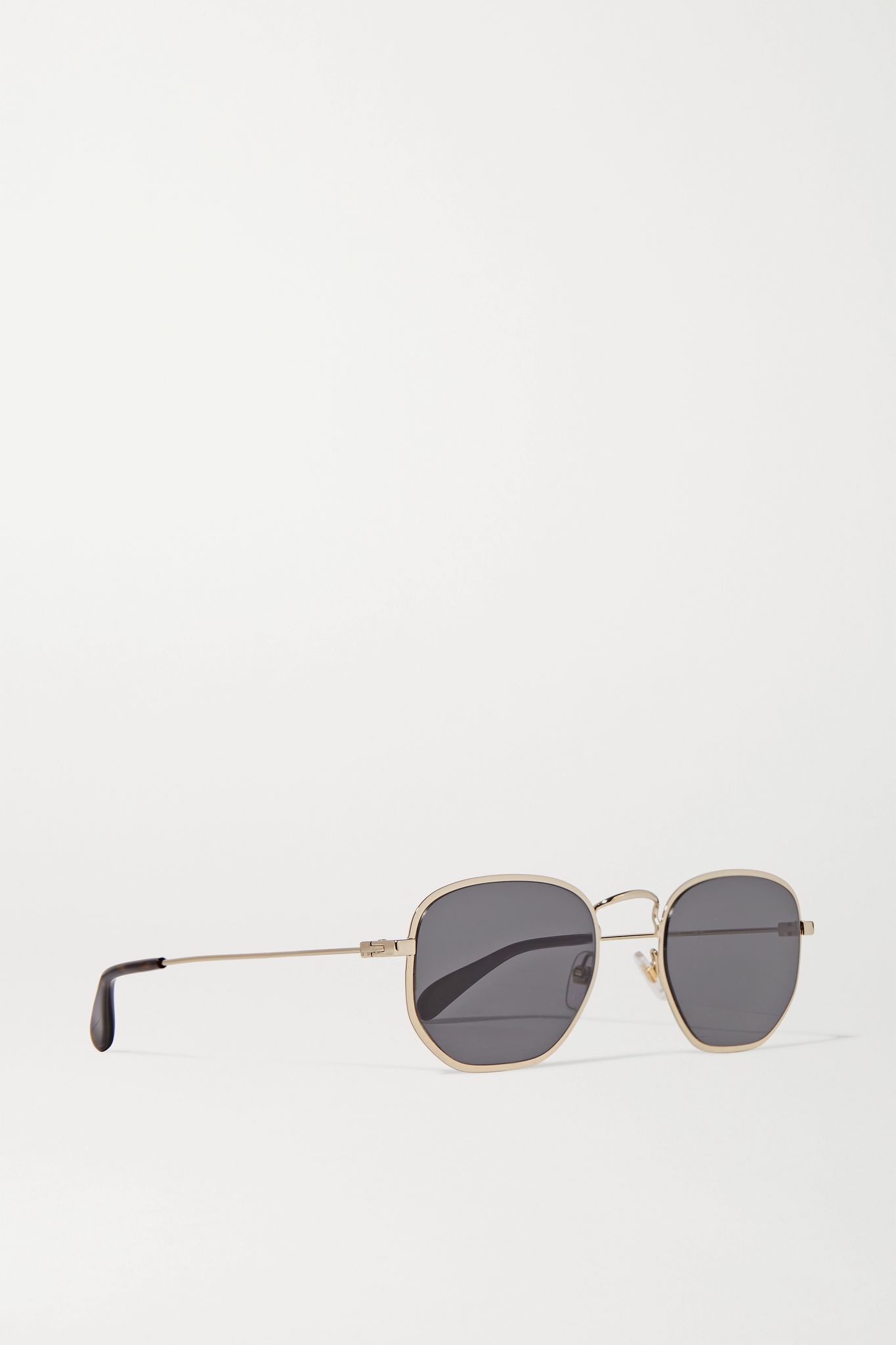 Square-frame gold-tone and tortoiseshell acetate sunglasses - 2