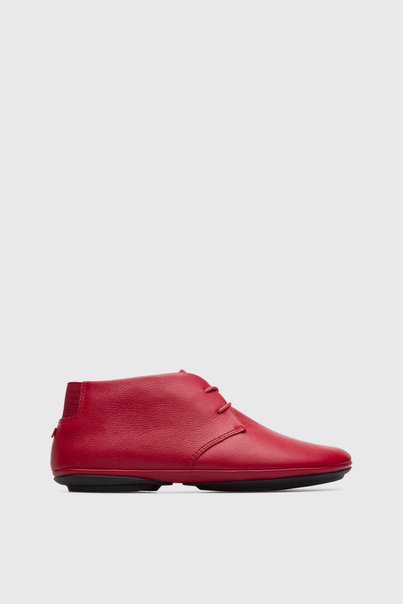 Right Red lace up ankle boot for women - 1